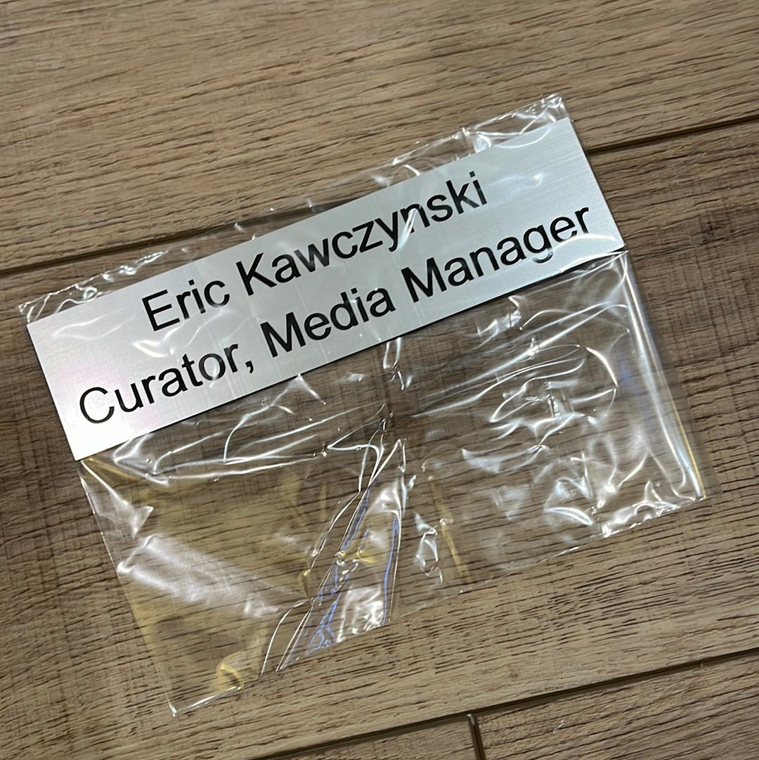 Name Plate - Silver with Black