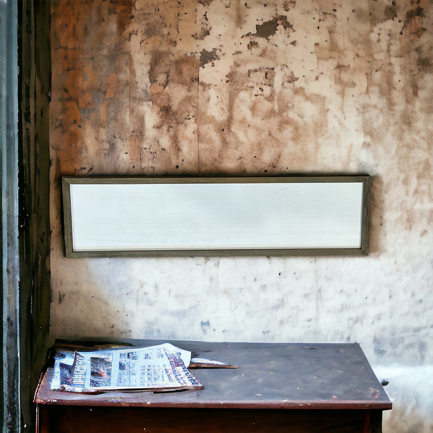 White Wash Barn Wood Frame