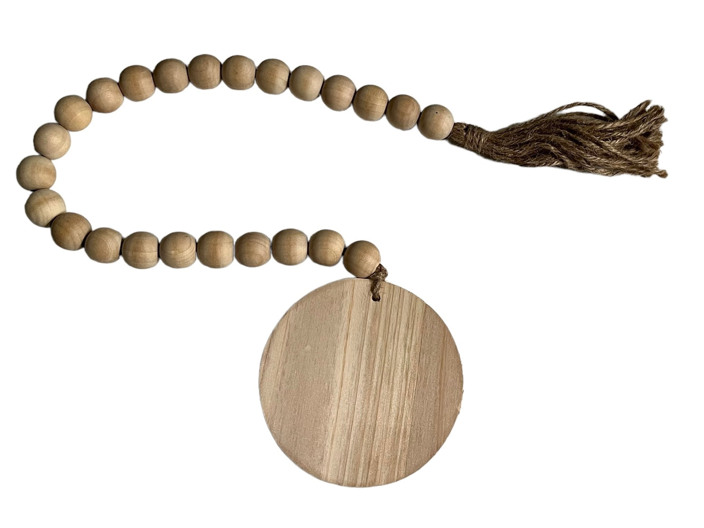 Beaded Strand with Circle Tag