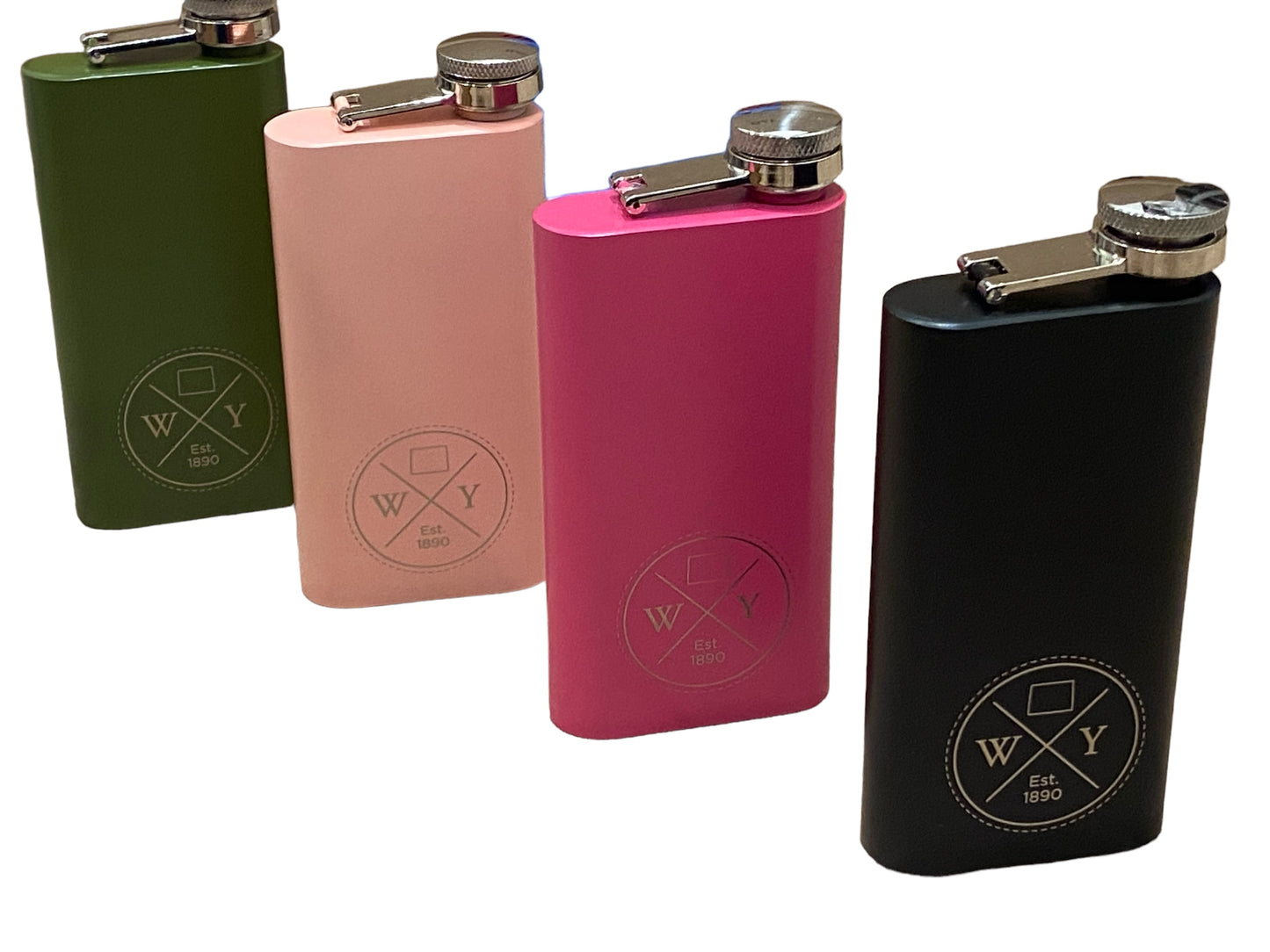 Powder Coated Wyo Flask
