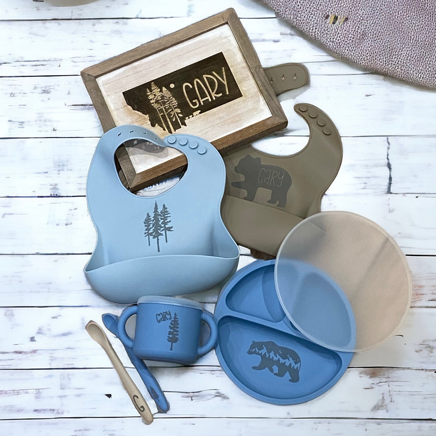 Custom Baby Bundle with Sign