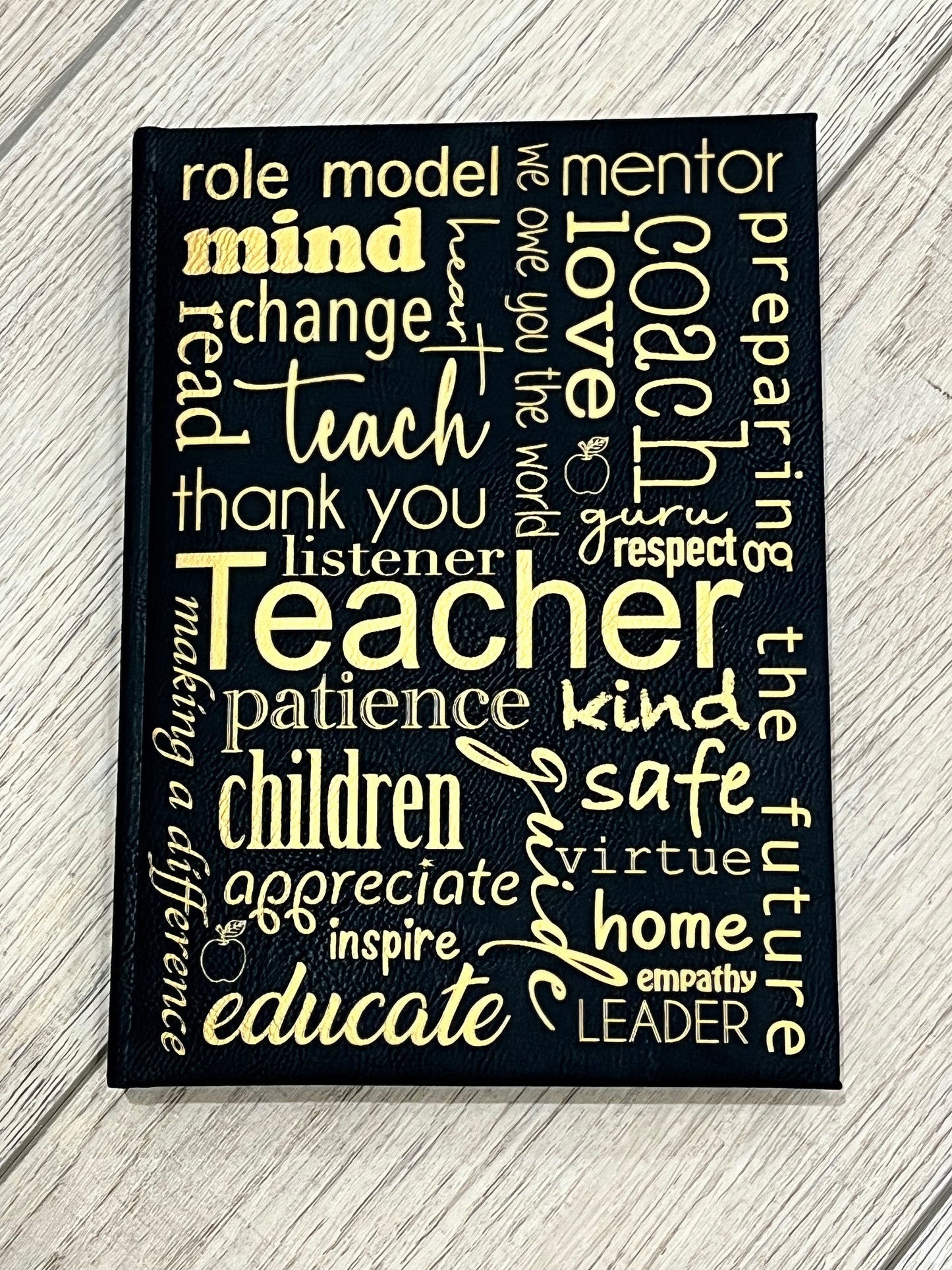Teacher - Journal Black with Gold