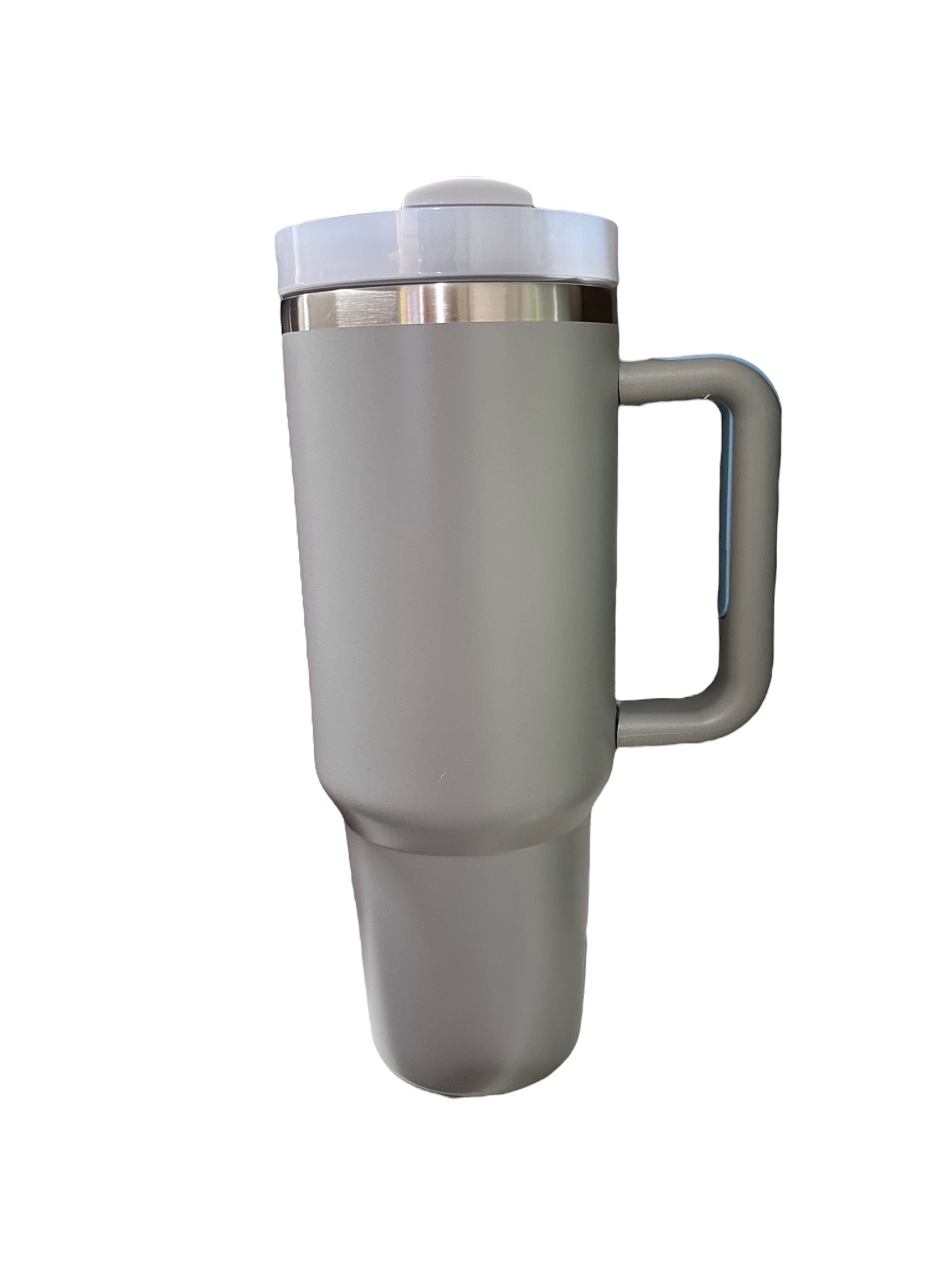 40oz Handle - light grey with stainless underlay