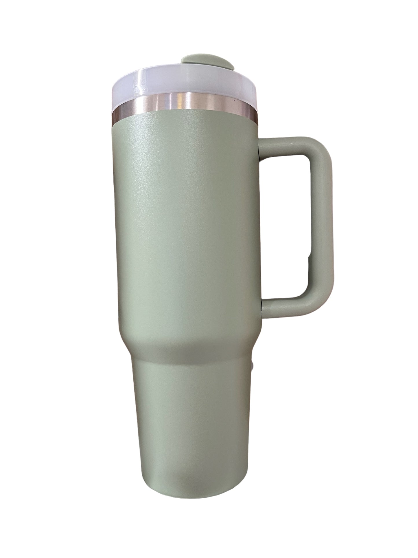 40oz Handle - sage with stainless underlay