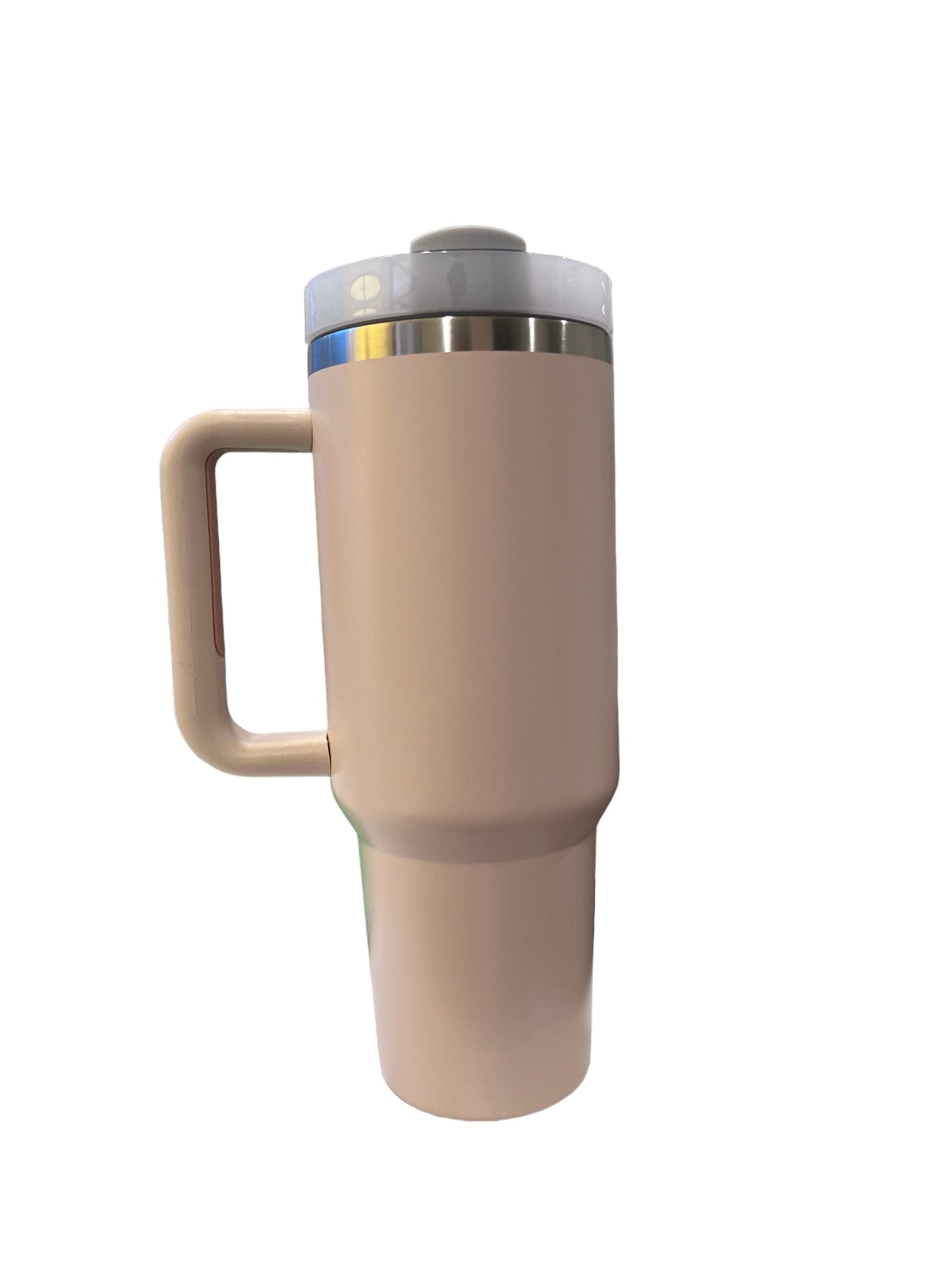 40oz Handle - peach with stainless underlay