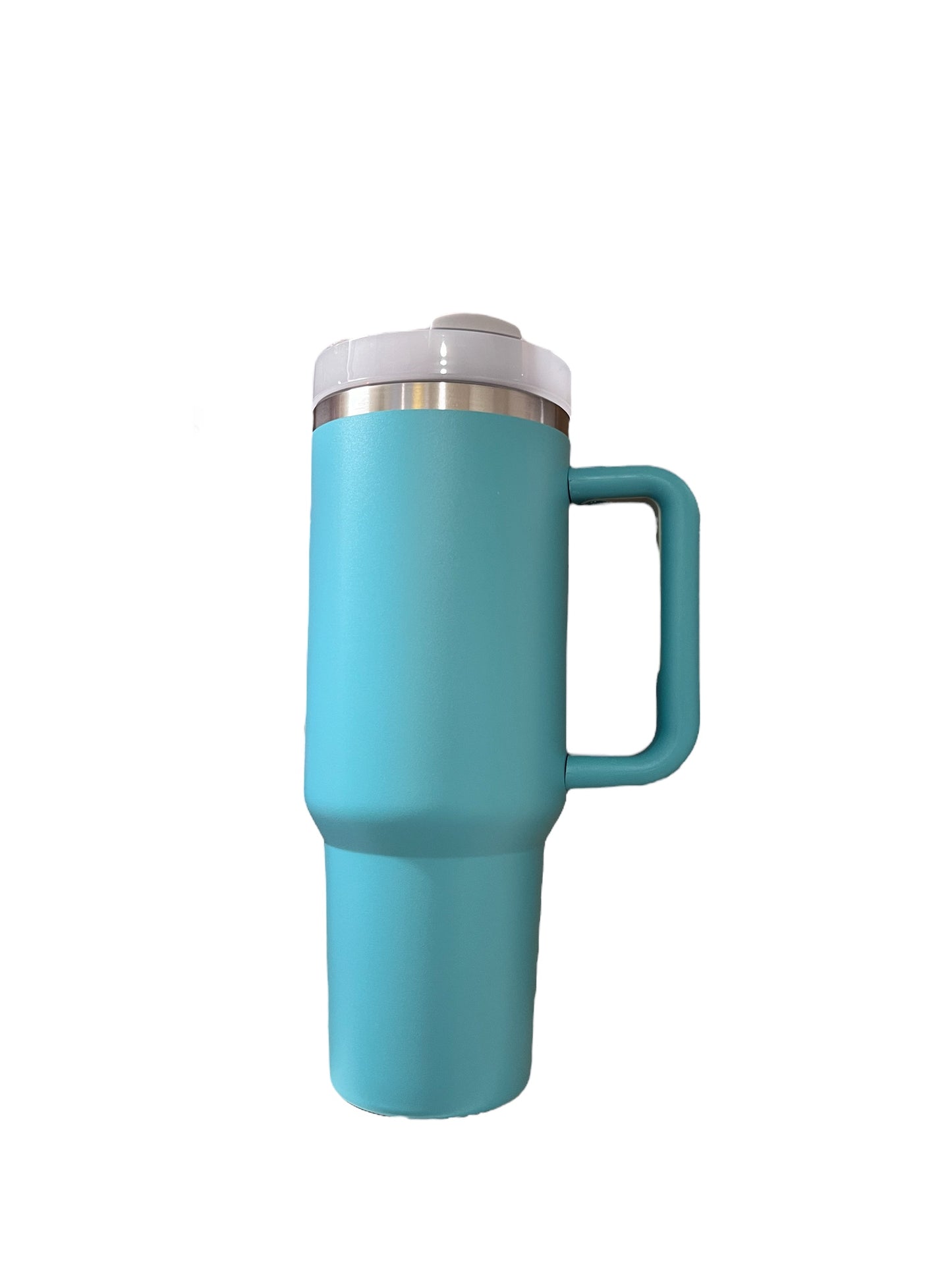 40oz Handle - robin egg blue with stainless underlay