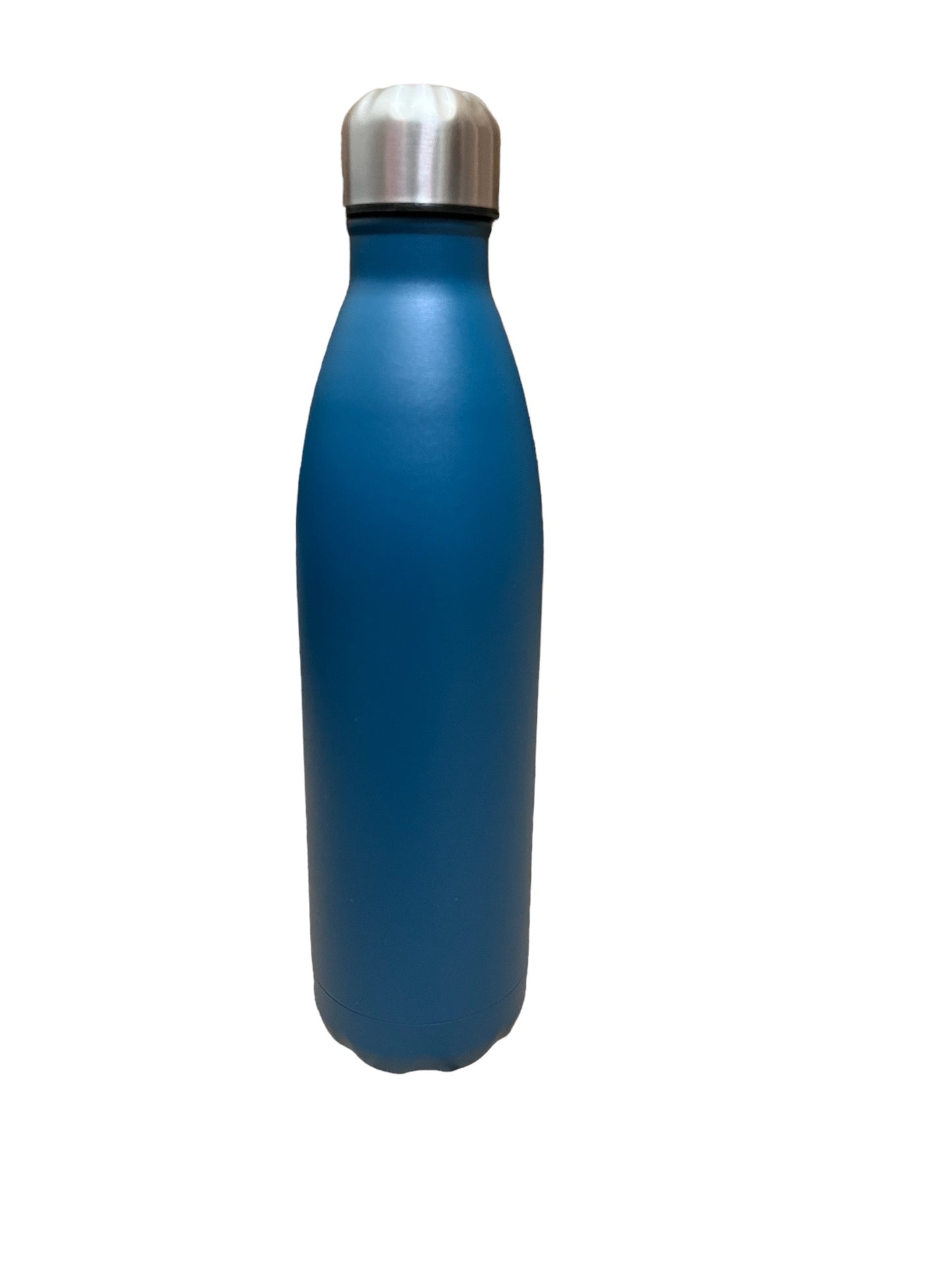 25oz cola bottle - peacock blue - one side engraved