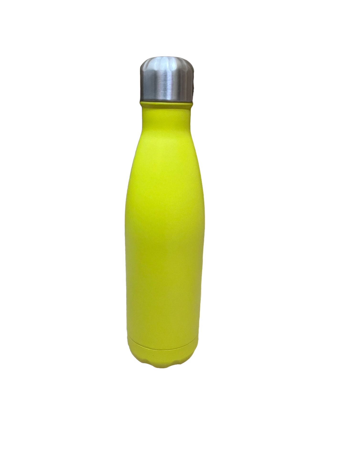 17oz cola bottle - canary yellow - one side engraved