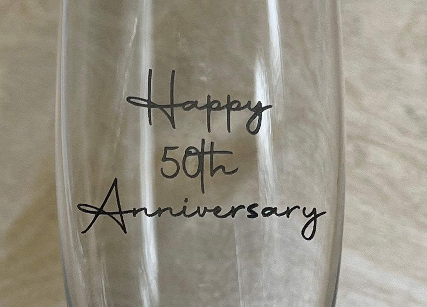 Happy 50th Anniversary Champagne Flute