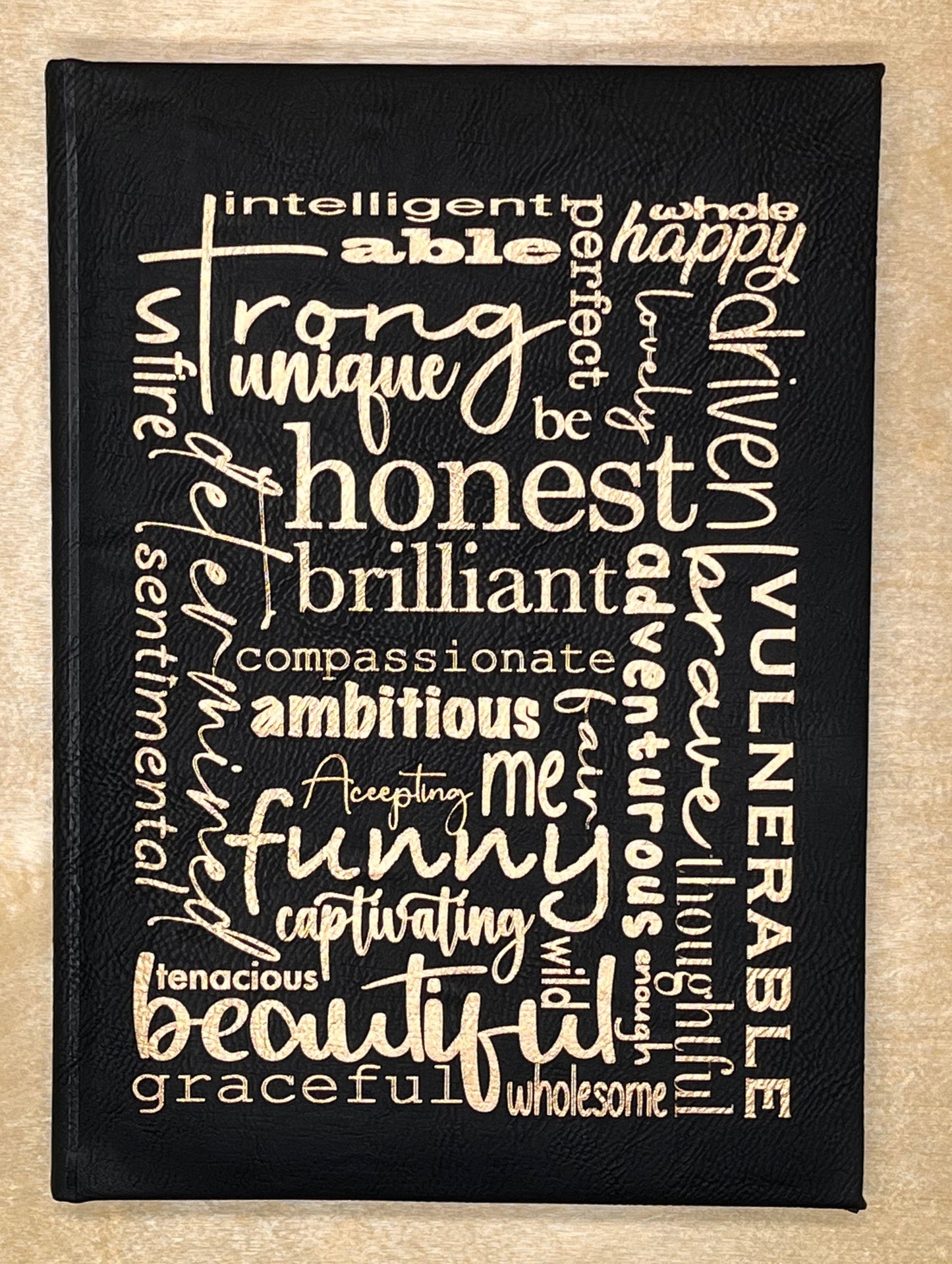 Strong Woman - Journal Black with Gold