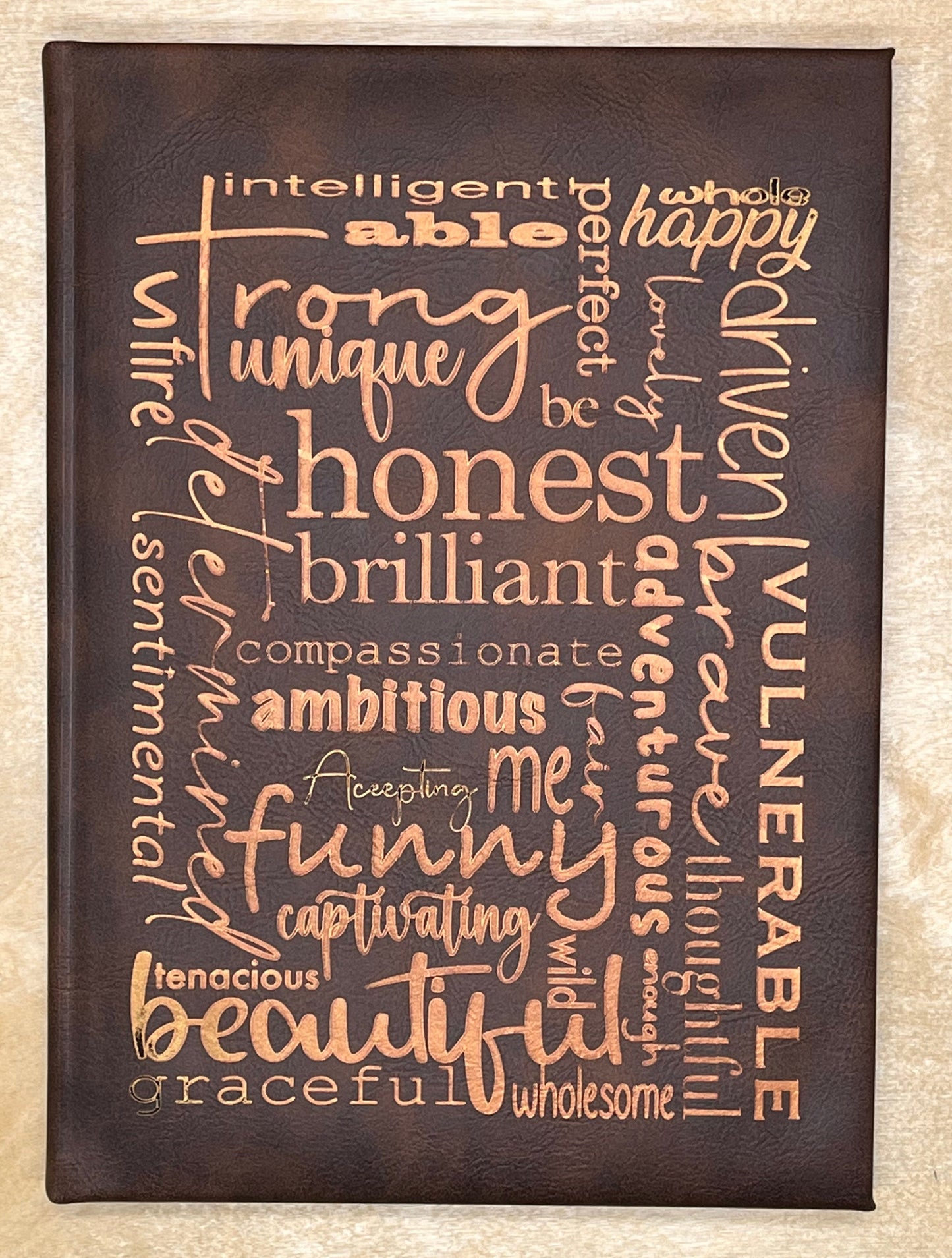 Strong Woman - Journal Brown Antique