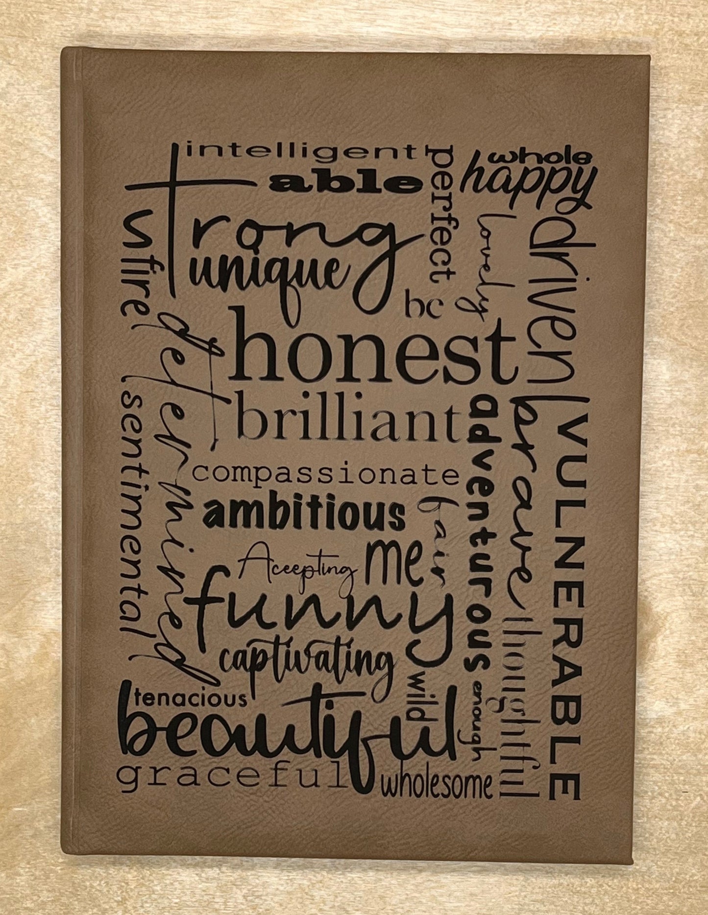 Strong Woman - Journal Brown with Black