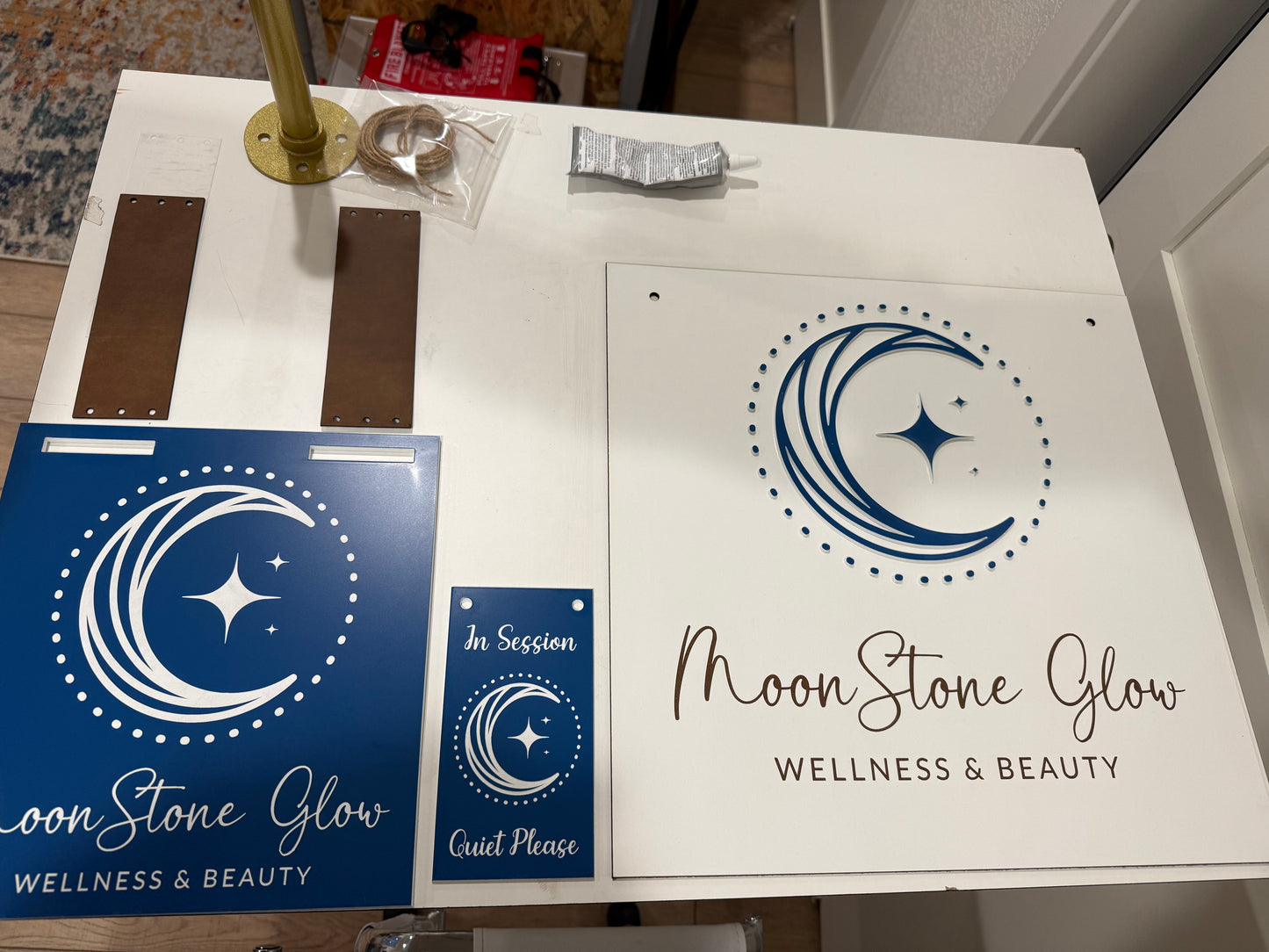 Krystyn Stone - Moon Stone Glow Sign Engrave Time