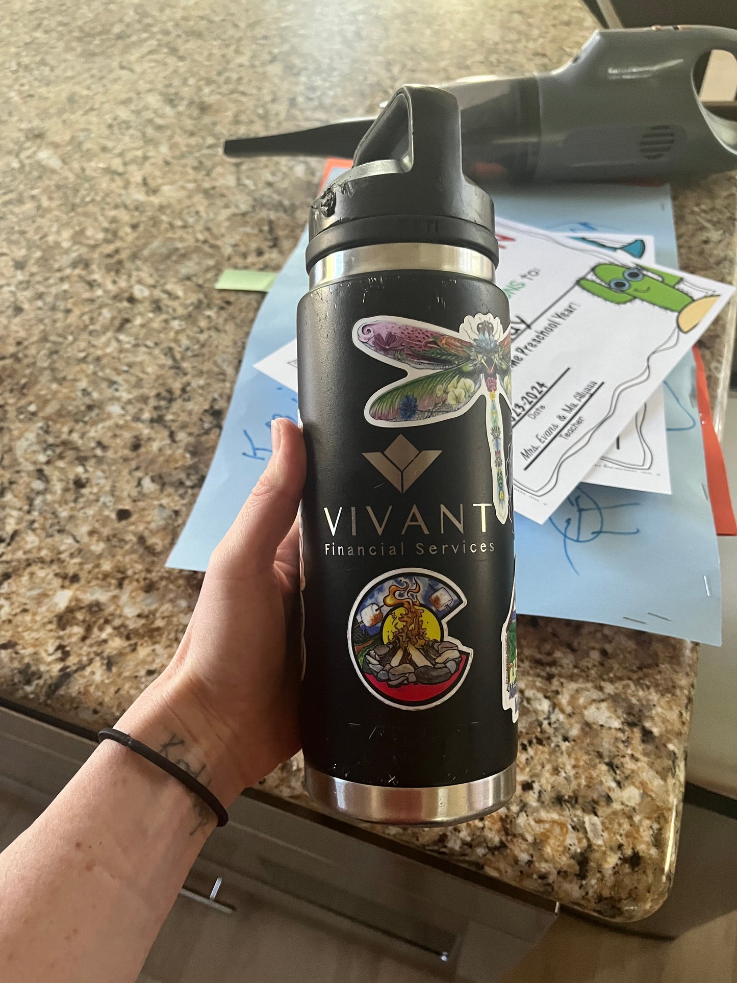 26oz Black Yeti with Logo