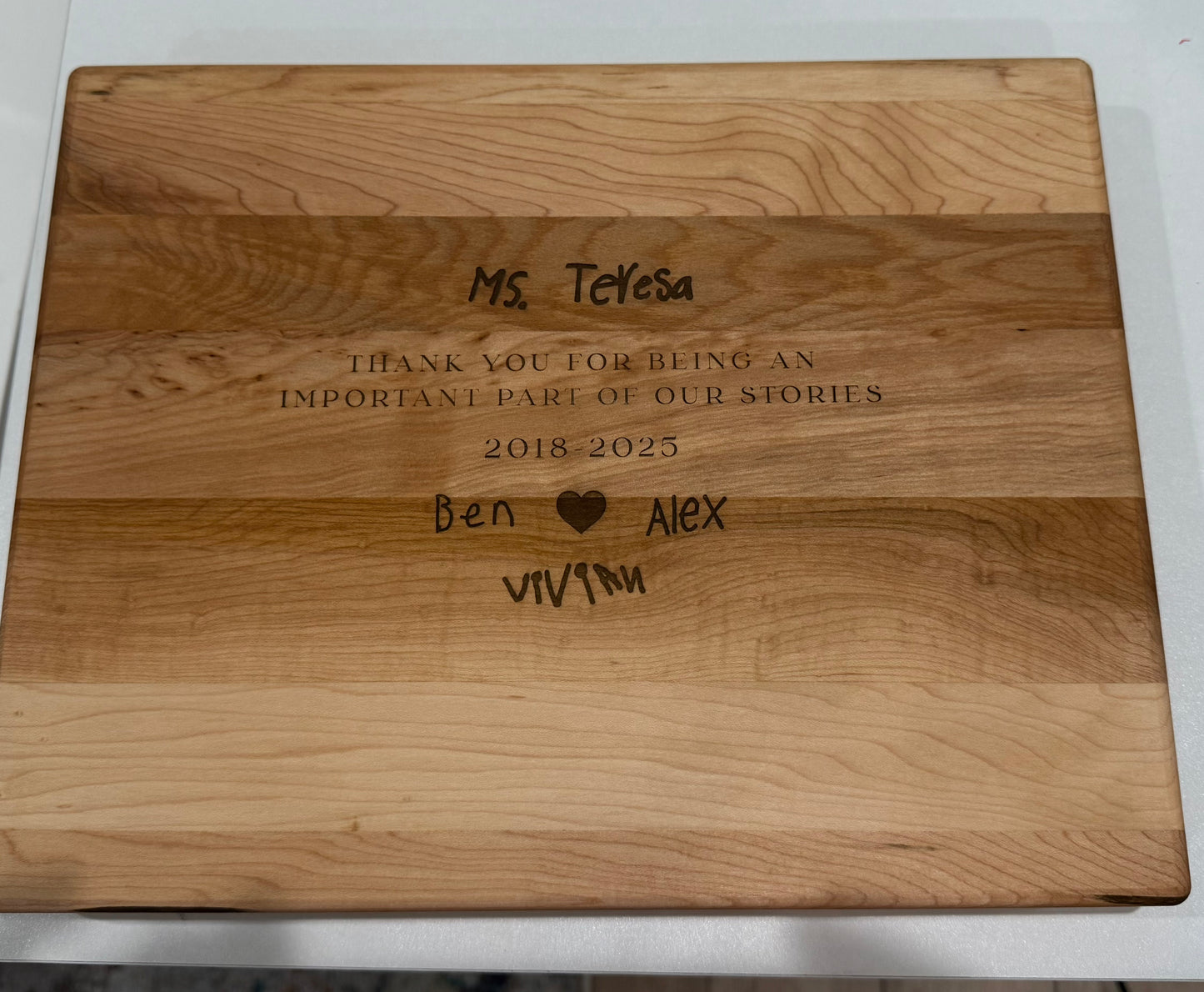 Eliza Mason - Custom Engraving on Wood