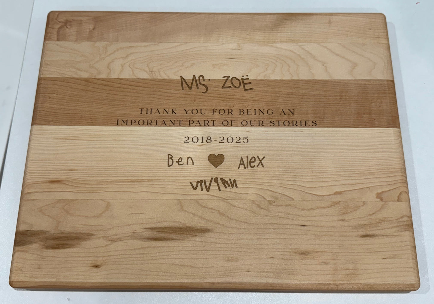 Eliza Mason - Custom Engraving on Wood