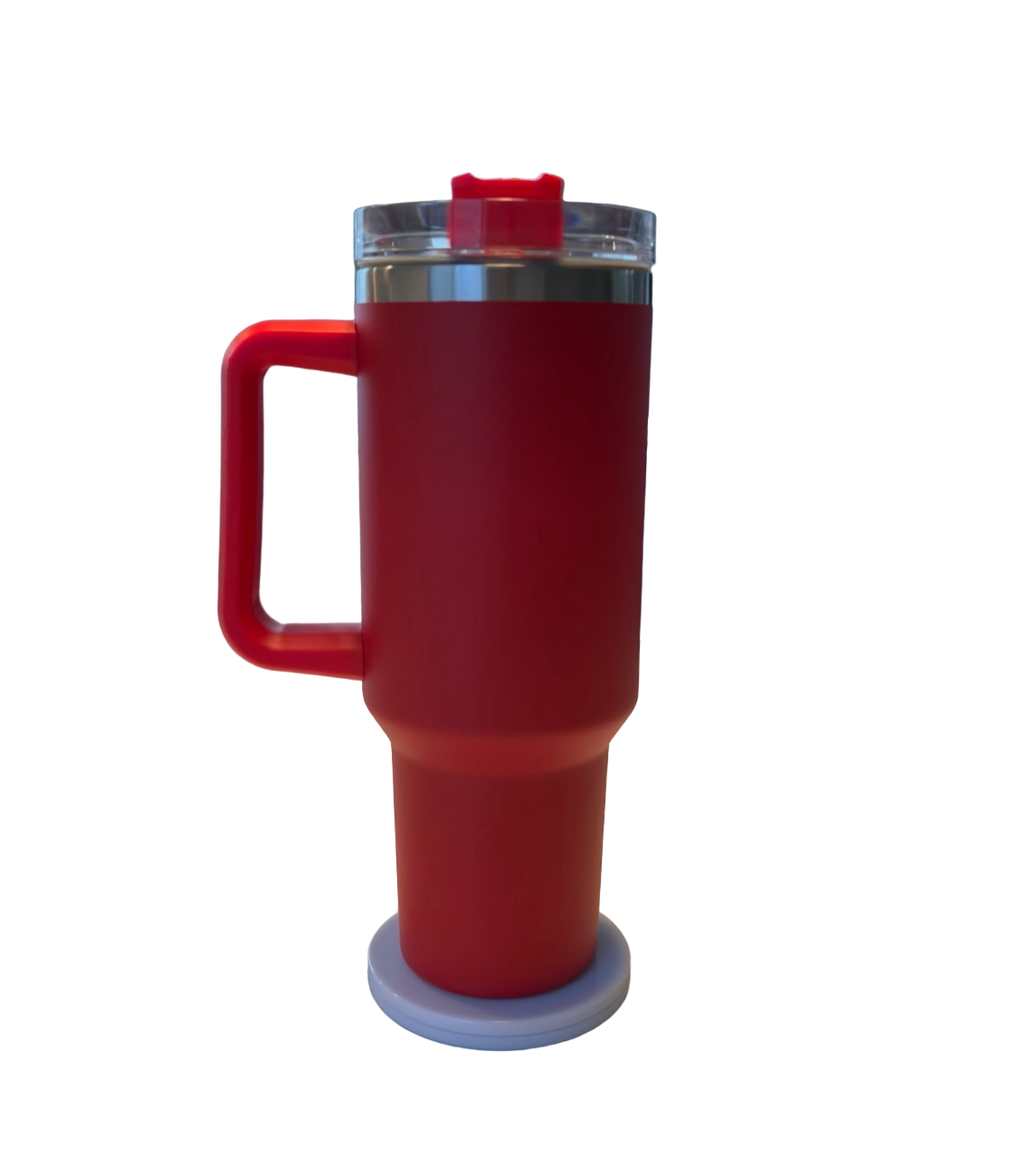 40oz Handle - red with stainless underlay