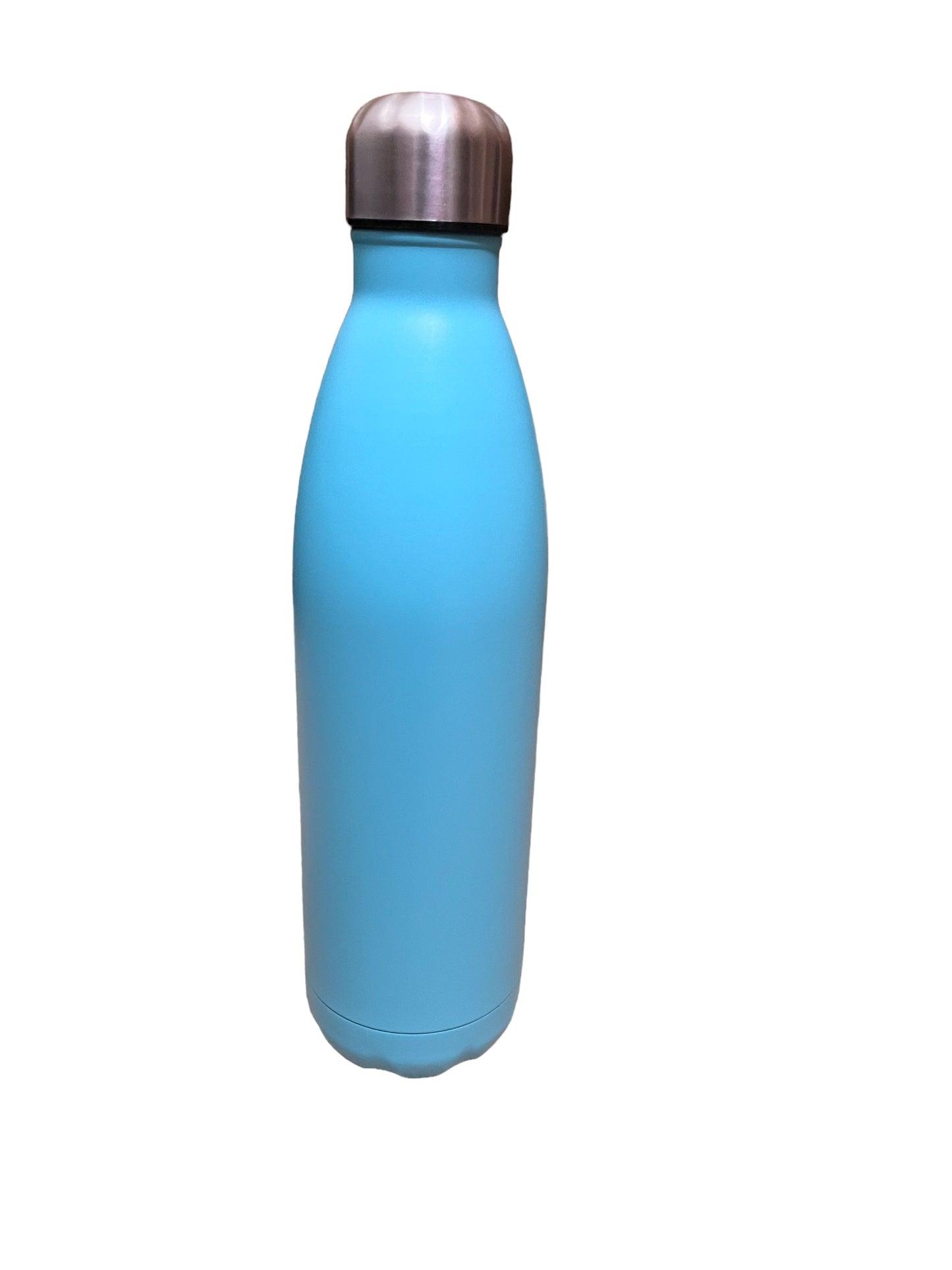 25oz cola bottle - sky blue - one side engraved