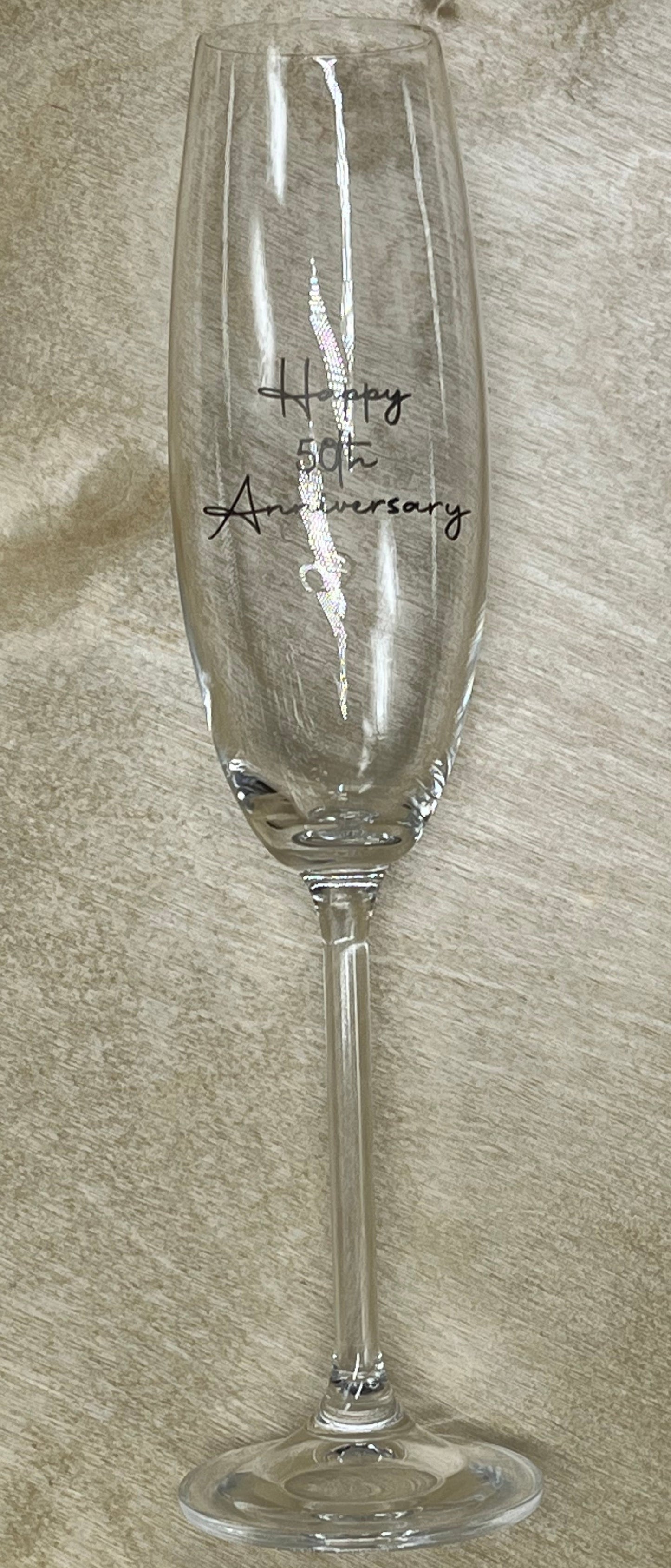Happy 50th Anniversary Champagne Flute